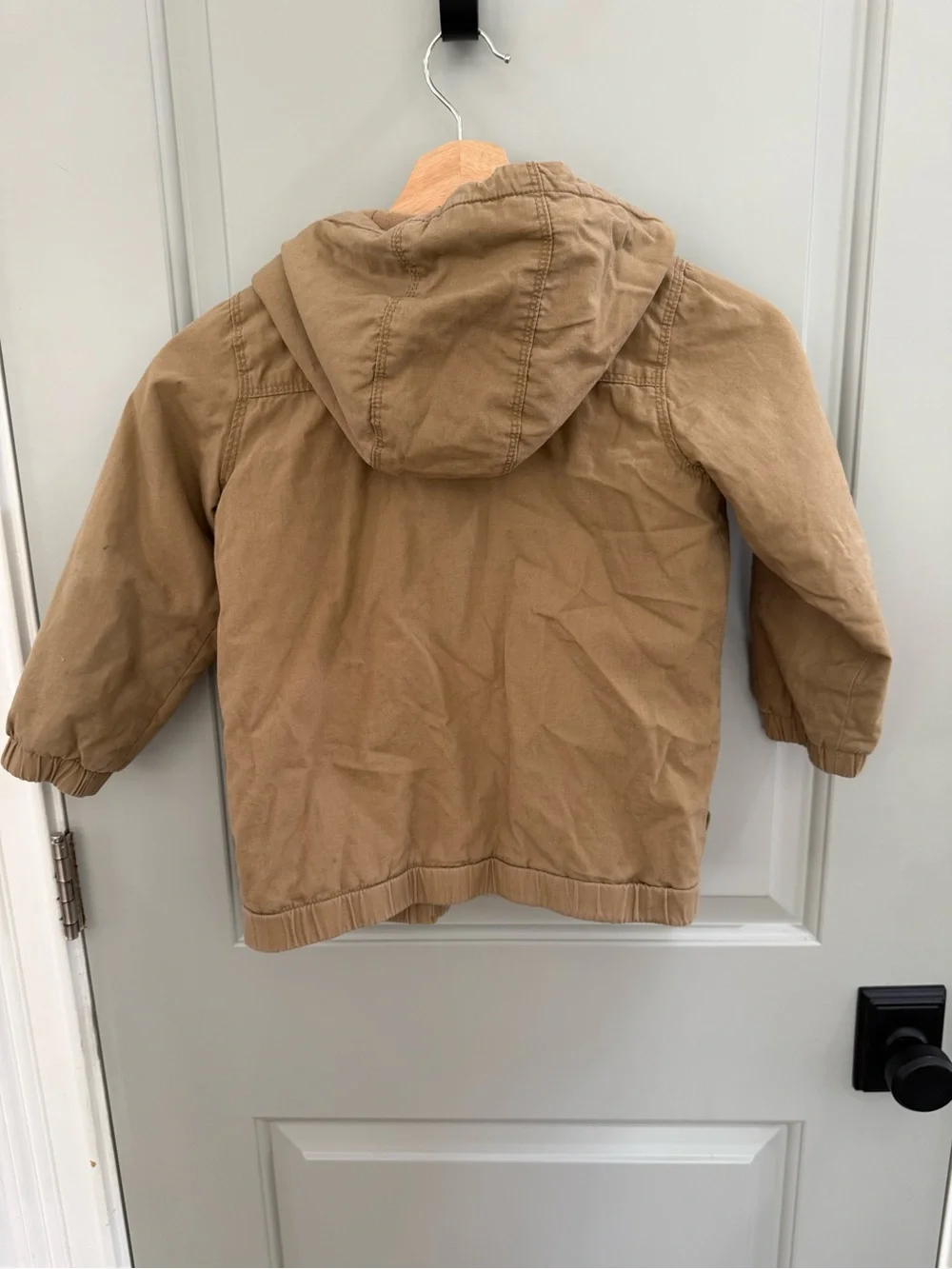 Old Navy Kids Hooded Utility Jacket in Tan